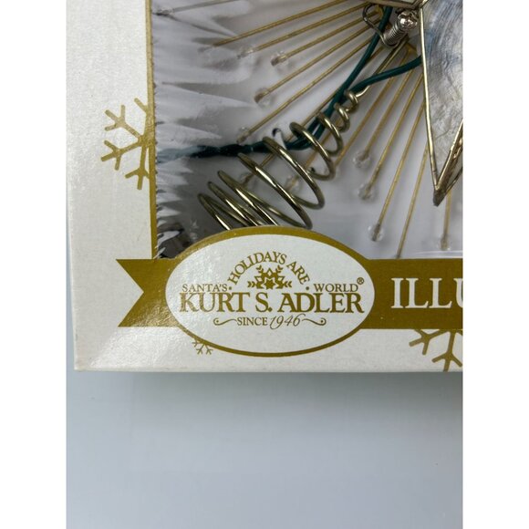 Kurt Adler Illuminated Christmas Tree Star Topper Winter Wonderfland Starburst - Picture 8 of 16